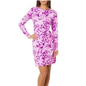Lilly Pulitzer Long Sleeve Twist Dress Sz-M Mulberry Wild Ride